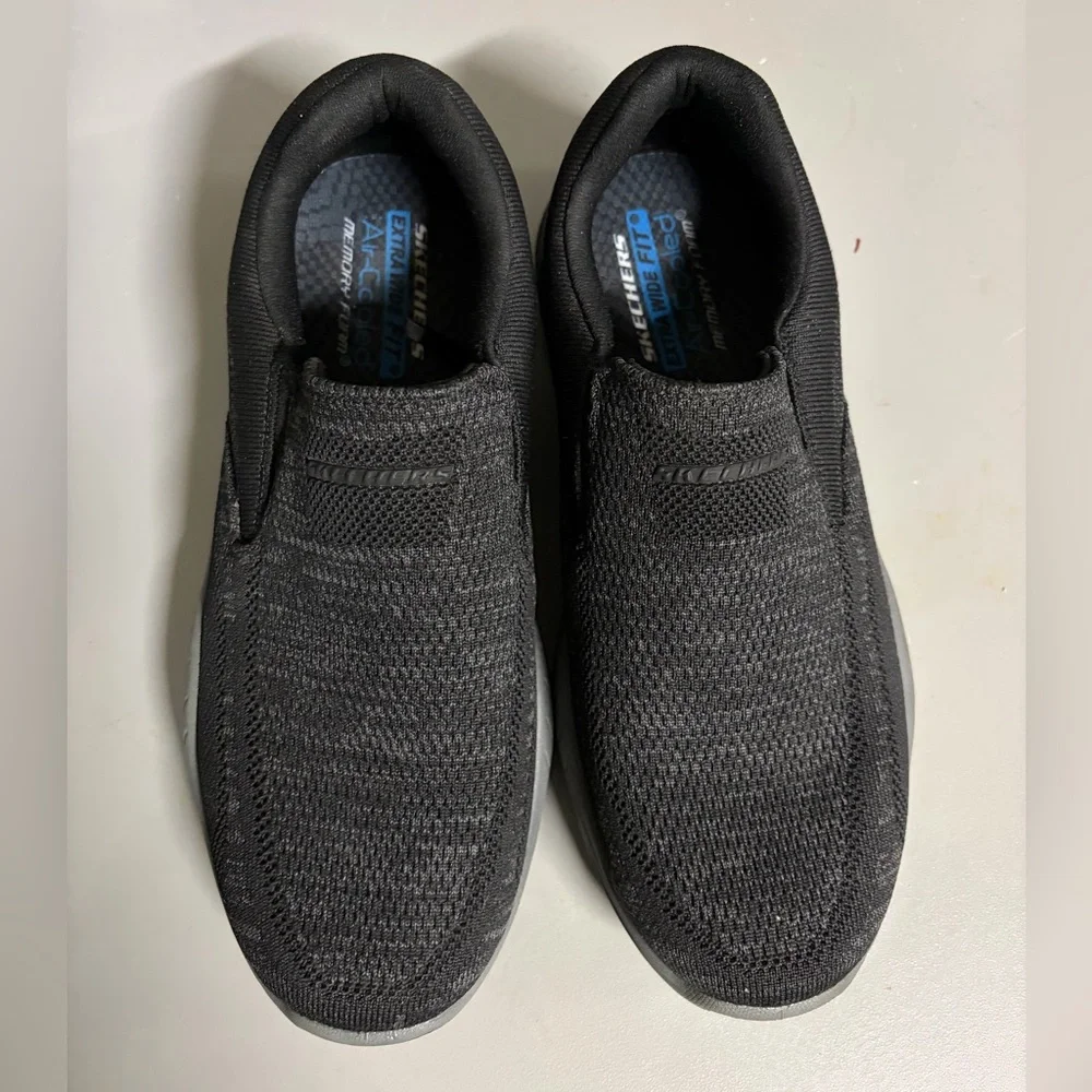 Skechers Men's Charcoal Slip-On Loafers Sz‎ 10.5